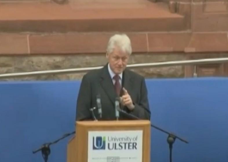 Bill Clinton returns to Northern Ireland to promote peace Bill Clinton praise for peace process