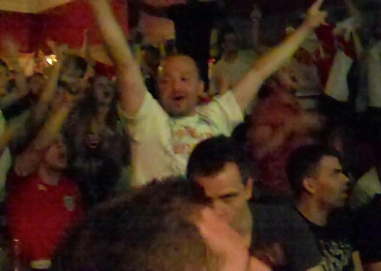 England v Italy a Pub View – Remember! England v Italy Reveller in pub