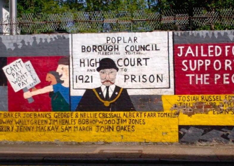 Poplar 1921 – Councillors Revolt Poplar 1921 Councillors Defiant banner