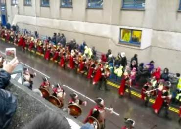 Vikings Gather for Up Helly Aa Festival in Shetland Vikings on the march