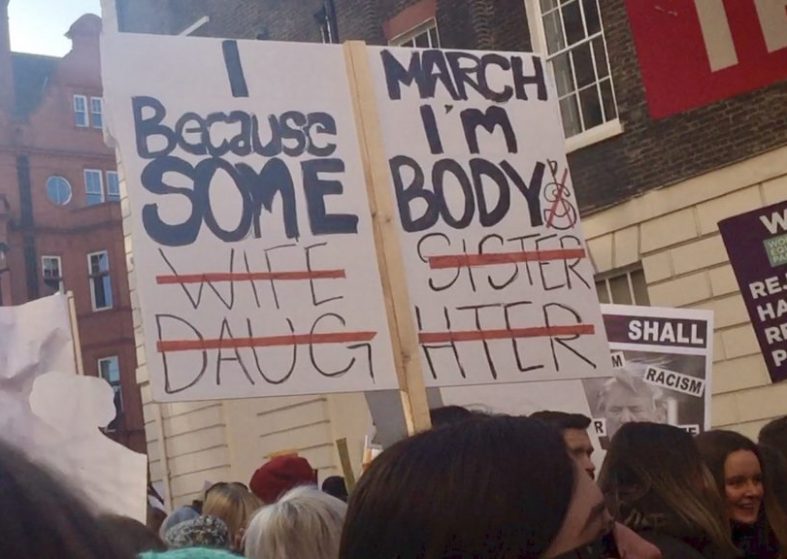 Women’s Rights March Against Trump – 2017 – remarks about women offensive Women's Rights March Against Trump