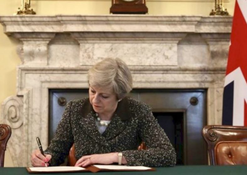 EU Brexit Bill Approved Triggered March 29 – Now General Election PM signs Brexit letter
