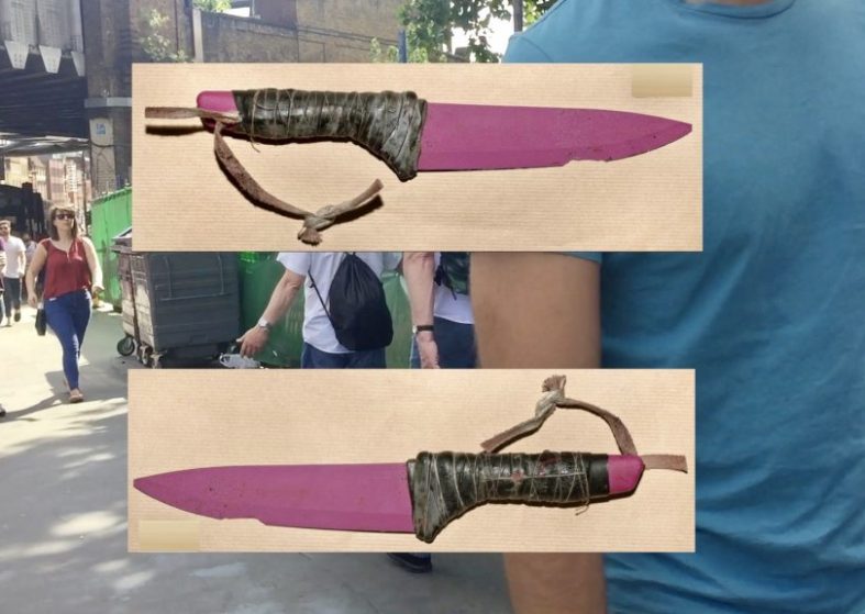 London Bridge Attack The Weapons – pink knives bought at well-known supermarket London Bridge Attack The Weapons