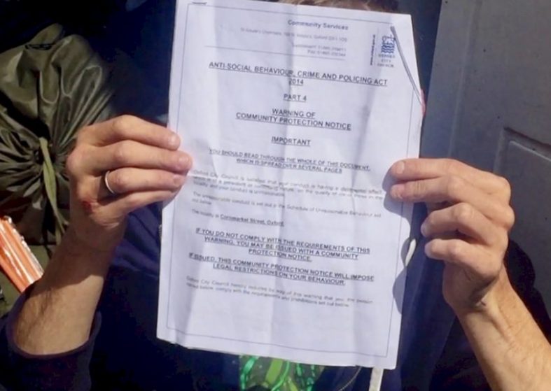 Homeless People Threatened With Fines In Oxford – many have nowhere to go Homeless People Threatened With Fines In Oxford