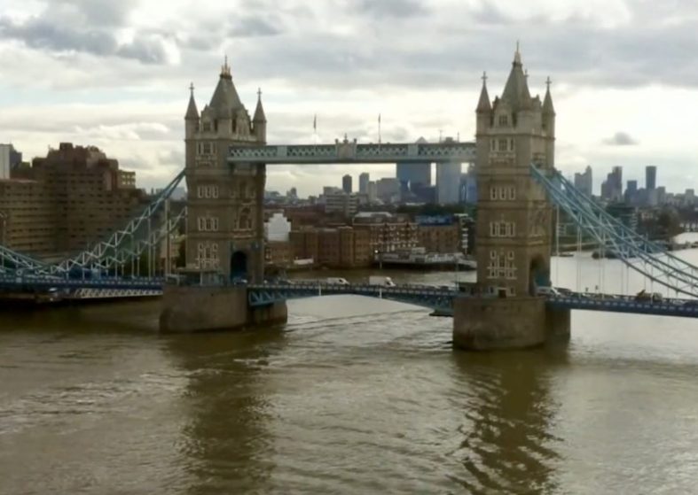 London: Tower Bridge Scenes – stunning structure and busy River Thames that snakes through the Capital daily life of Tower Bridge