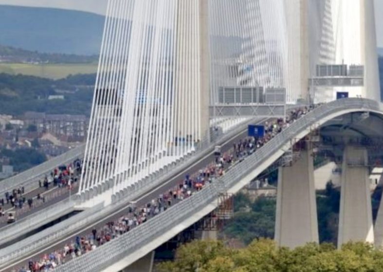Pedestrians Takeover New Queensferry Crossing – thousands walked the bridge Pedestrians Takeover New Queensferry Crossing