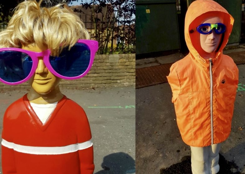 Child Shaped Bollards to Deter Speeding Child Shaped Bollards to Deter Speeding