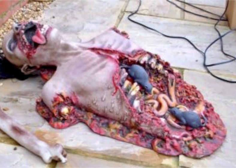 Halloween Corpse Too Scary For Children – police called Halloween corpse