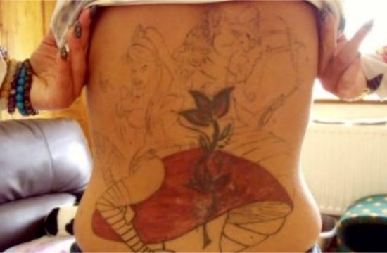 Alice in Wonderland tattoo went badly wrong