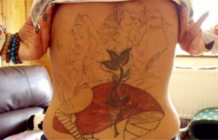 Alice in Wonderland tattoo went badly wrong