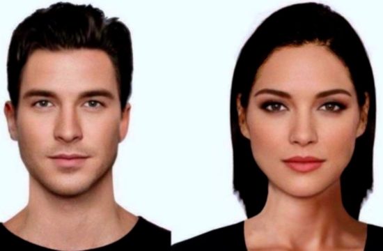 ideal male and female faces