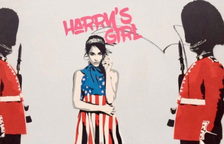 Prince Harry's girlfriend makes street art
