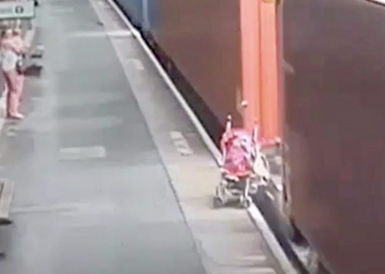 Rail Safety: Buggy Smashed By Freight Train – no-on seemed to notice it was moving Rail Safety: Buggy Smashed By Freight Train