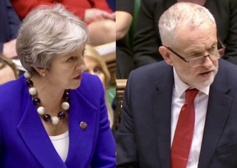 PM Blames Labour for Ditching Windrush Landing Cards – leaders clash head on PMQs Theresa May v Jeremy Corbyn