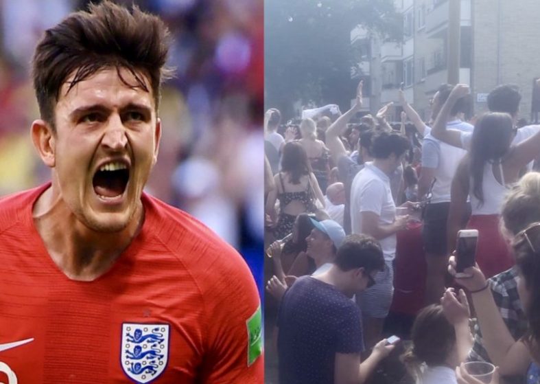 England In World Cup Semi Finals – fans jubilant – football’s coming home 🙌🎉🏴 England In World Cup Semi Finals