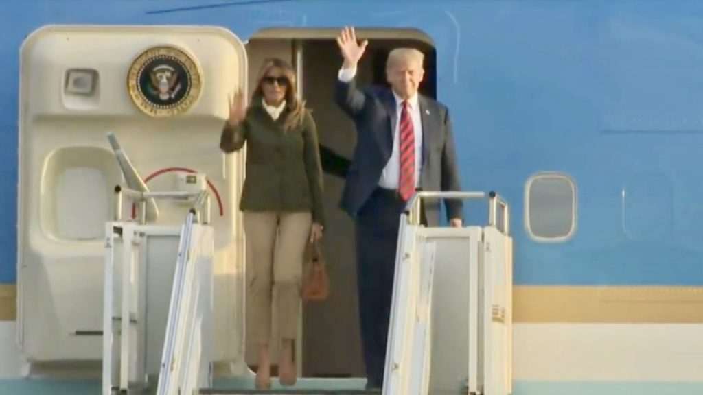 Donald Trump and Melania in Scotland