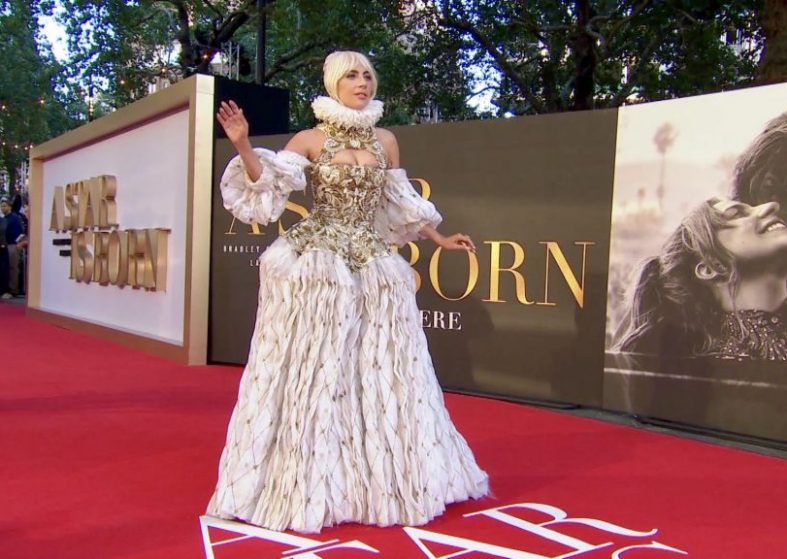 Lady Gaga Rocks at A Star Is Born Premiere – her gown is stunning Lady Gaga Rocks at A Star Is Born Premiere
