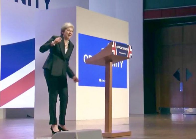 Dancing Theresa May – she’s ABBA’s Dancing Queen💃 PM danced onto the stage