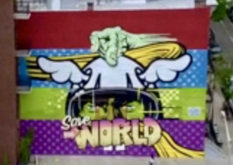 Art In The Fast Lane – Save The World – meet art by D*Face getting the message across
