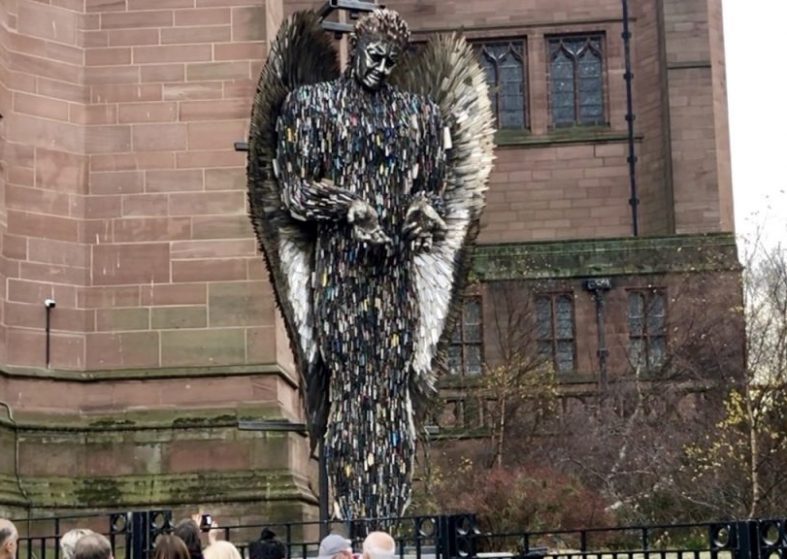 Knife Angel Lands In Liverpool – knife crime highest in 8 years Knife Angel Lands In Liverpool