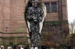 Knife Angel Lands In Liverpool