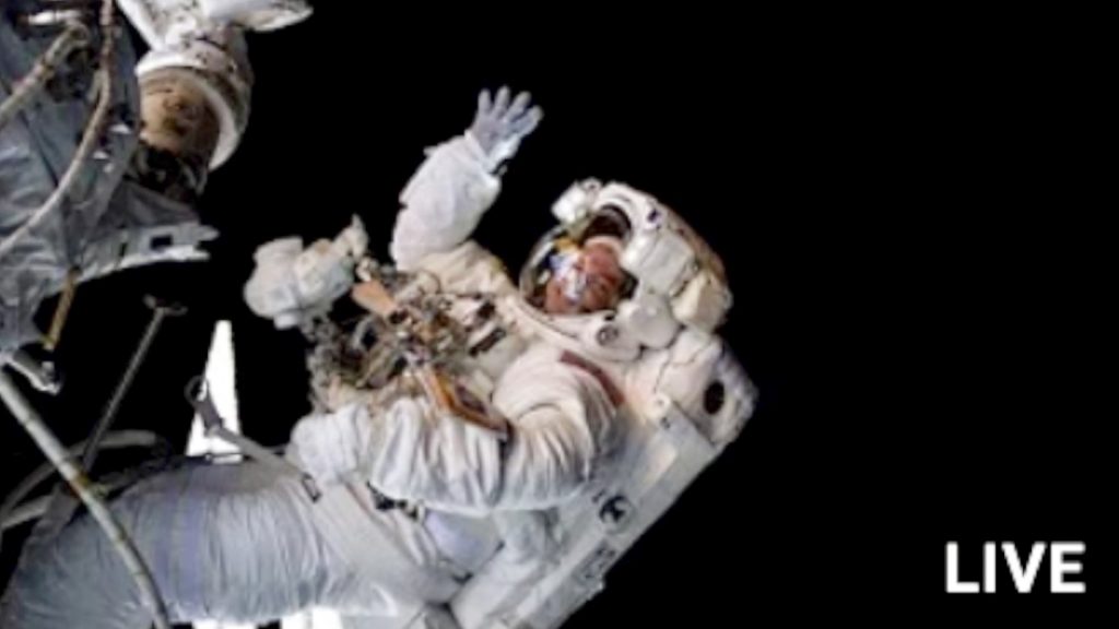 Live Spacewalk Outside the International Space Station