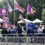 Brexit protestors outside Parliament
