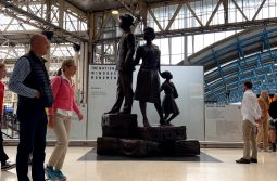 National Windrush monument at Waterloo Station