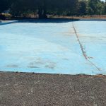 pool drained of water