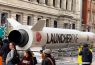 Life-size replica rocket lands in London
