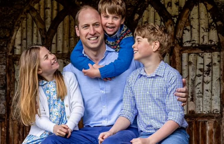An all blue Father's Day for Prince William
