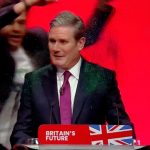 Protester showers Starmer with glitter