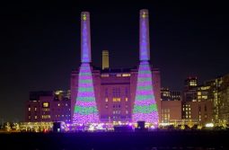 Hockney and Bigger Christmas Trees Battersea Power Station