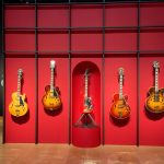 diverse collection of guitars