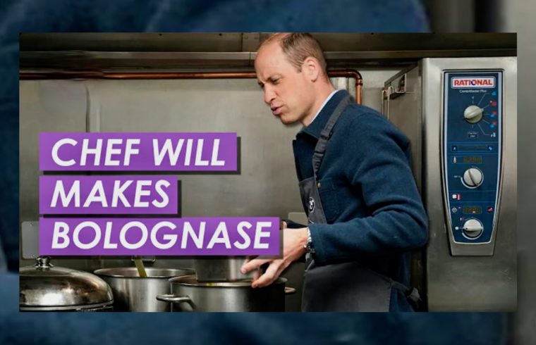 Prince William helps charity make tasty Bolognase Sauce