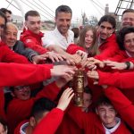 the Belem crew handed the flame