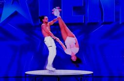 Aerial Roller Skate Duo score Simon Cowell's Golden Buzzer