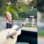 Ed Sheeran serenades jogger