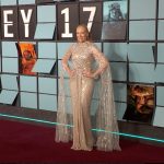 Toni Collette looked stunning and silver shimmering gown