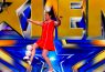 BGT: Unicyclist tosses plates on to her head