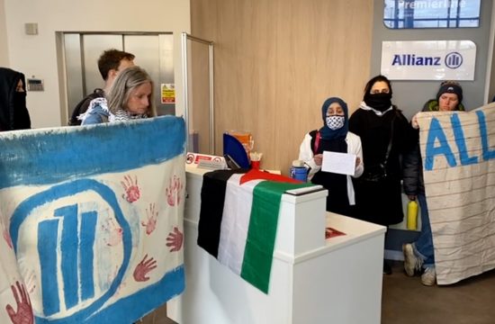 Palestine protesters invade insurance offices