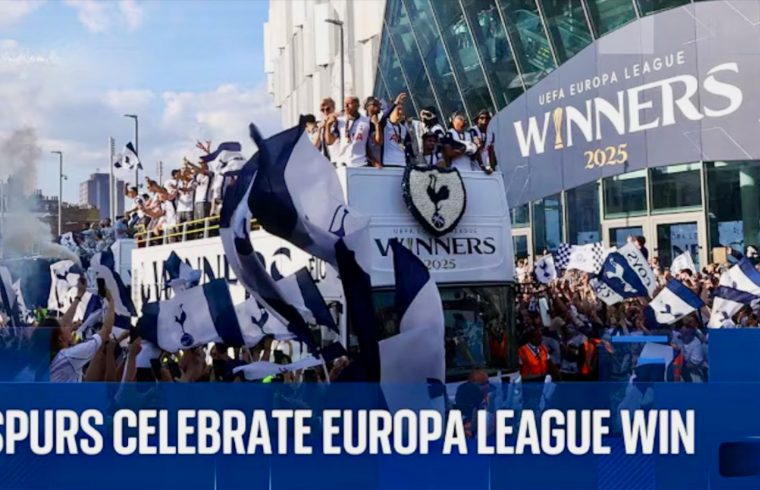 Spurs Celebrate Europa League Win