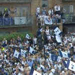 fans pack the streets