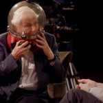 helmeted Sir David Attenborough