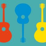 guitars feature among the art scenes