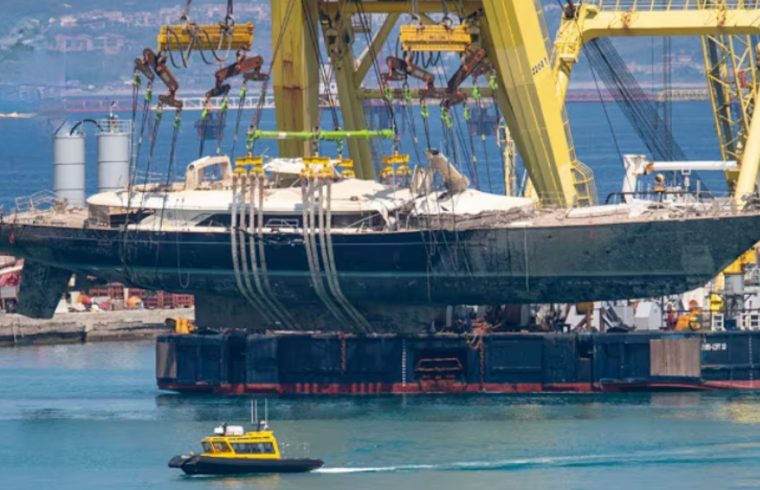 Recovery of sunken luxury super yacht Bayesian