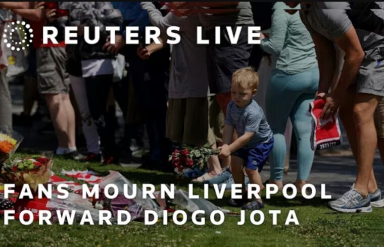 LIVE: Fans mourn Liverpool's Diogo Jota at Anfield stadium