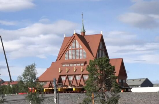 Live: Sweden's historic 600-ton Kiruna Church moves to new home