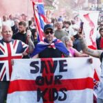 many protesting against illegal migrants at hotel