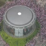 Huge crowds massed near Waterloo Station